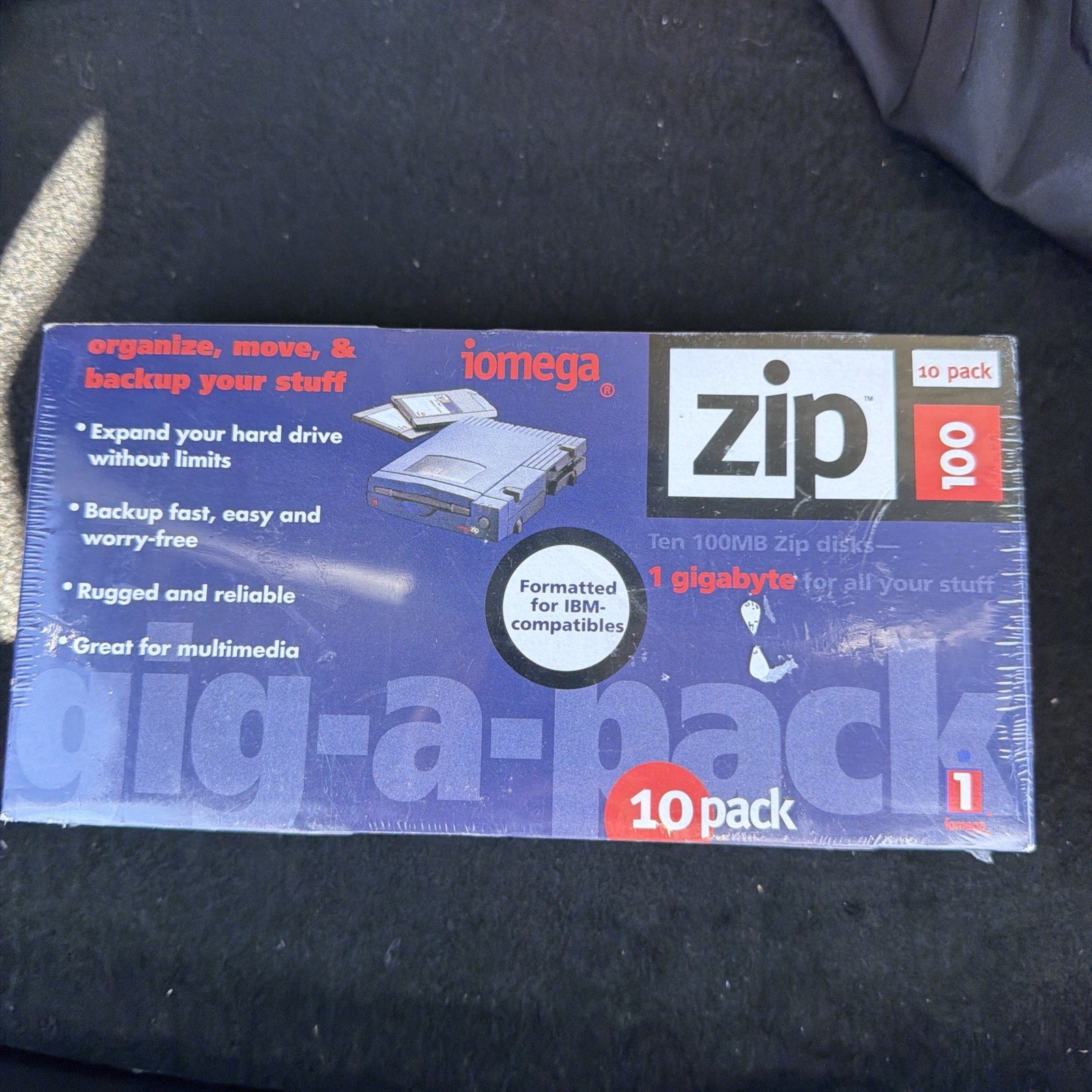 10 Pack Iomega Zip Disks 100 MB IBM PC Compatible 1 GB Brand New