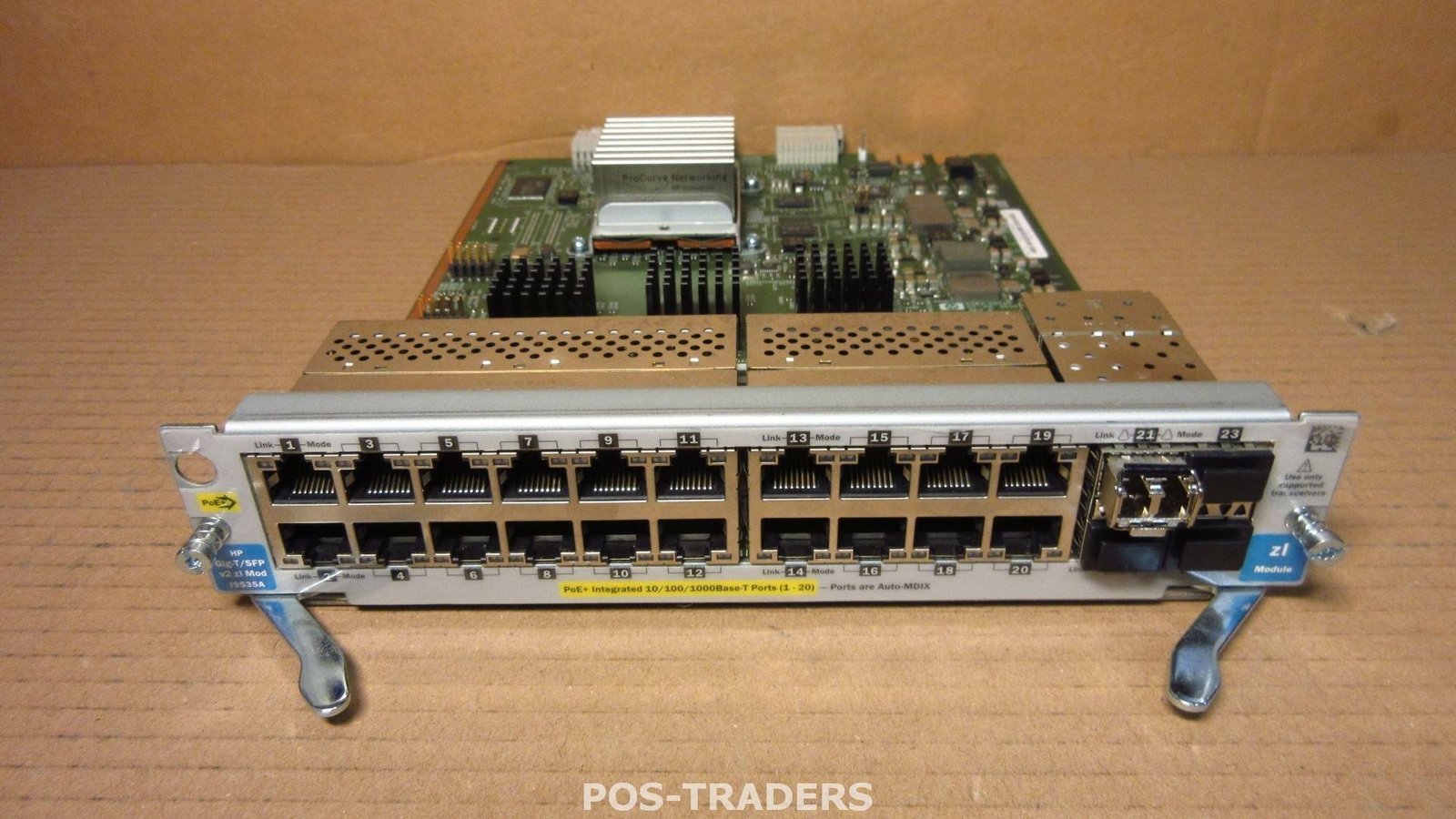 HP J9535A 20-PORT GT POE+/4-PORT SFP V2 ZL Incl 1x SFP -FROM HP E5406 ZL J8697A