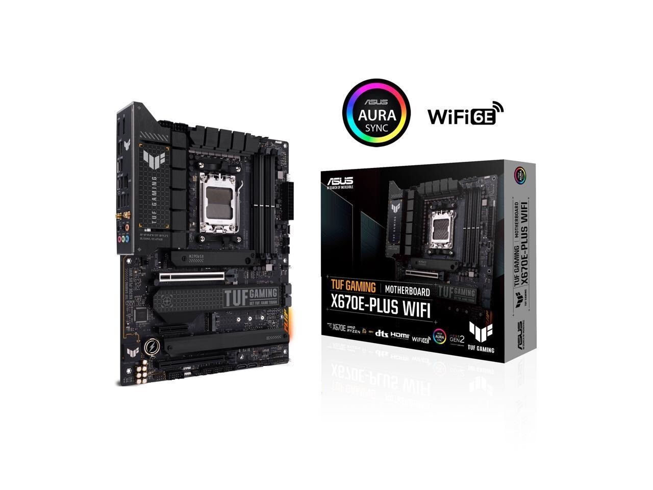 (Factory Refurbished) ASUS TUF GAMING X670E-PLUS WIFI AMD AM5 ATX Motherboard
