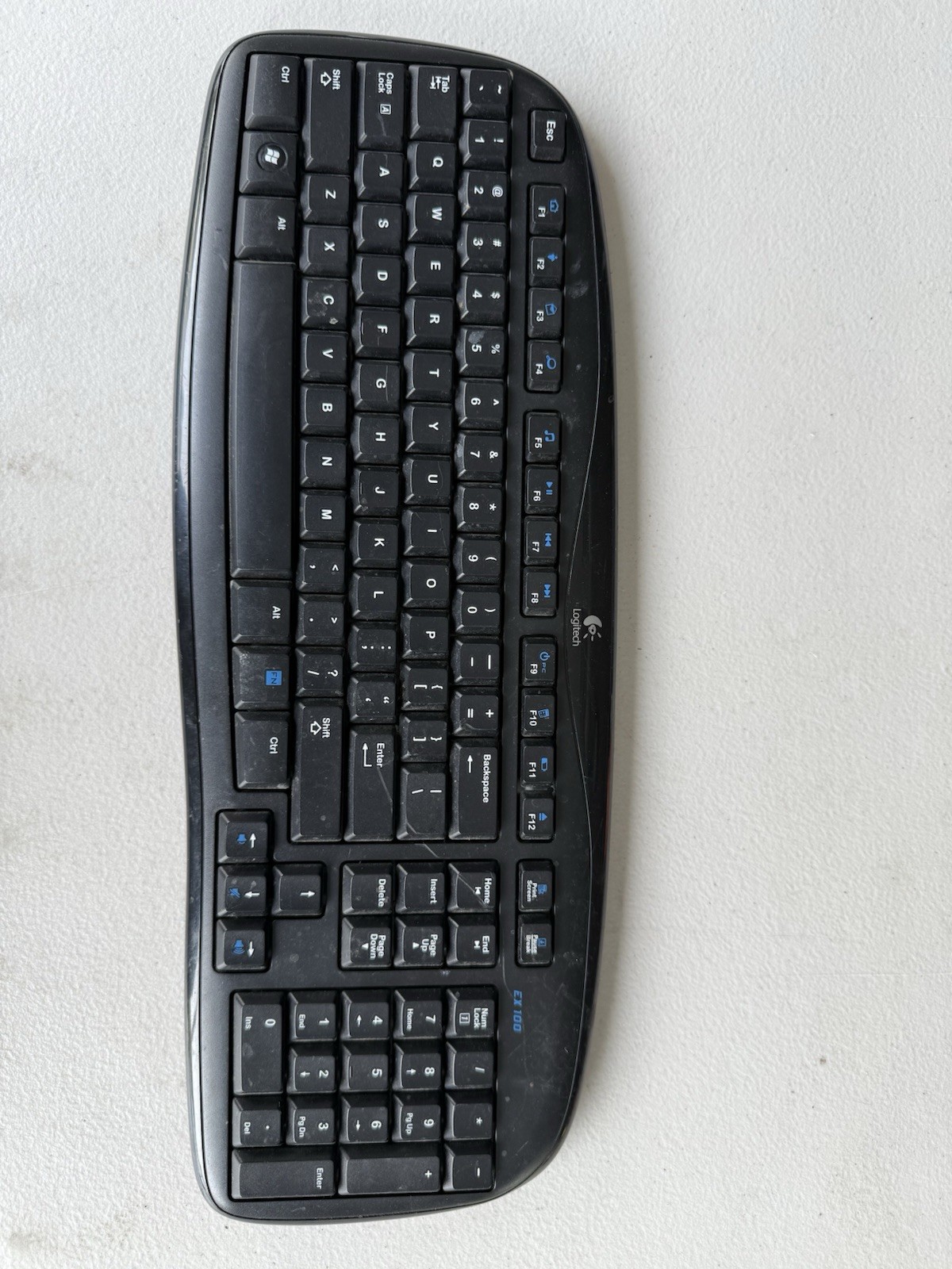 Logitech EX100 Cordless Desktop Computer Standard Keyboard QWERTY (Standard)