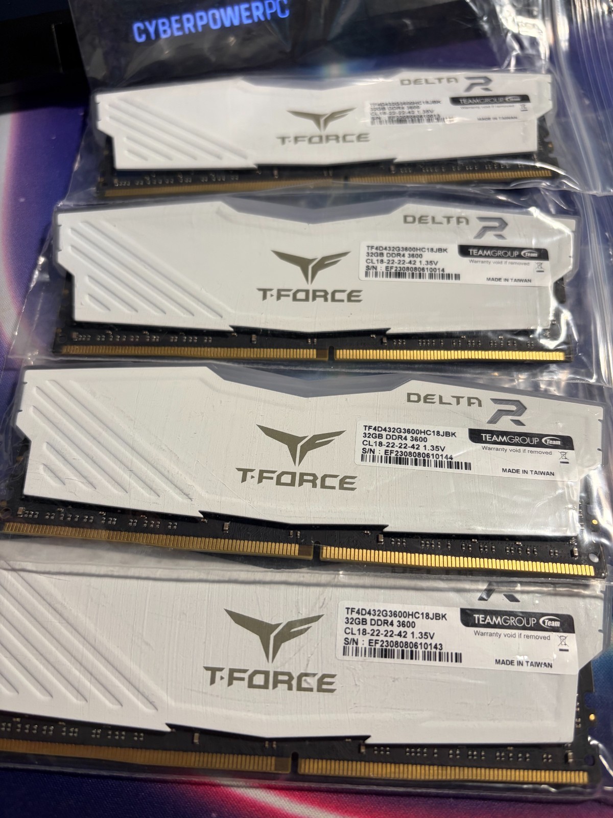 TeamGroup T-Force Delta 128GB (4x32GB) DDR4 3600 Ram