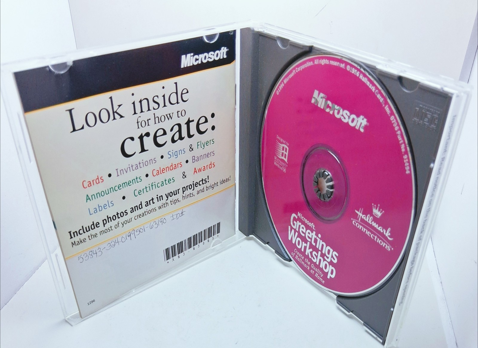 HALLMARK Connections CD-ROM PC Microsoft MS Windows 95 GREETINGS Workshop 1996