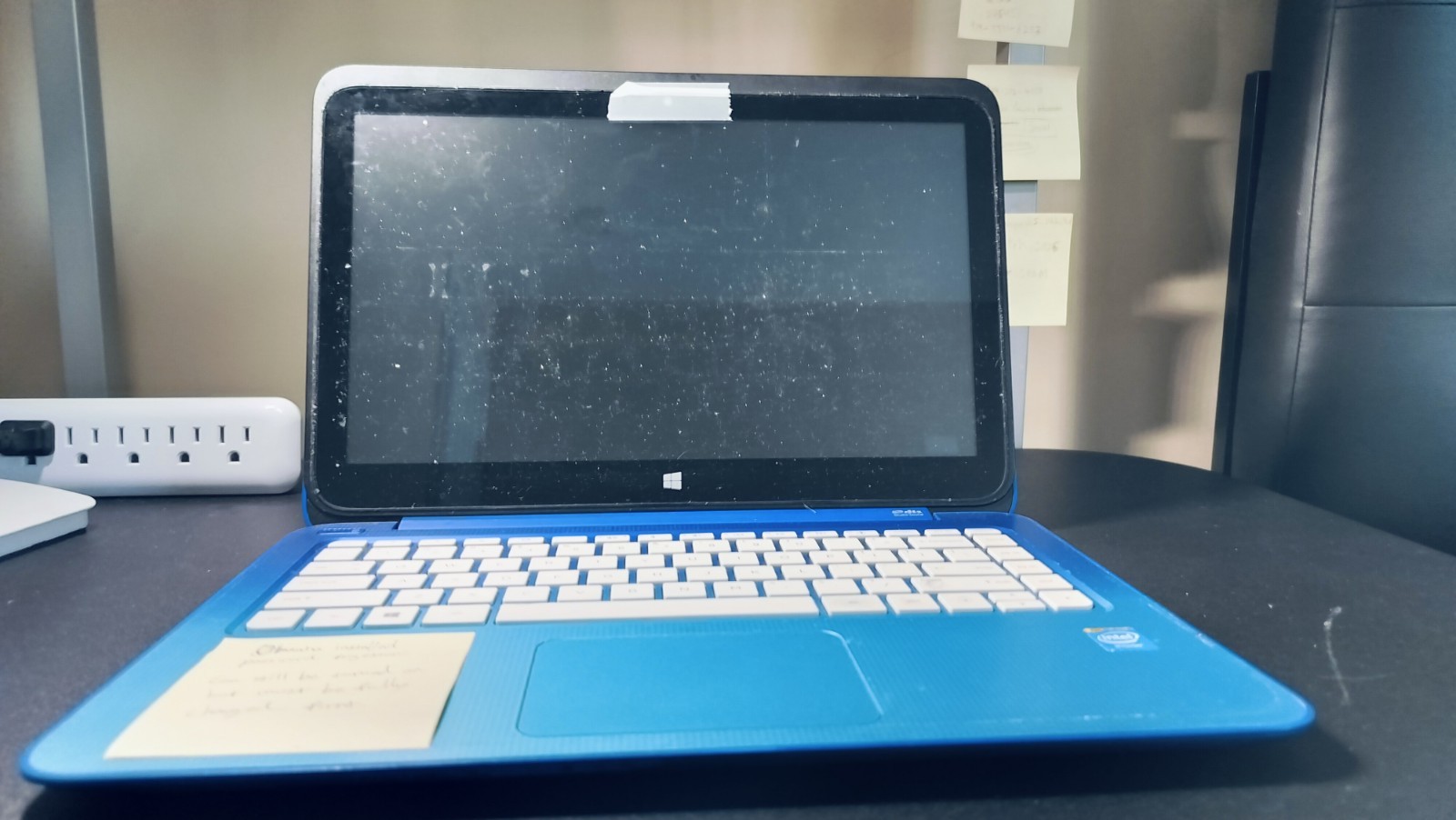 hp stream 13-c002dx touchscreen, used, blue, weathered surface