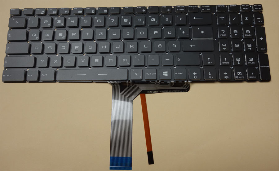 Keyboard MSI GE62VR 6RF 7RF GE72VR 6RF 7RF GE72MVR 7RG QWERTZ Backlit Keyboard 