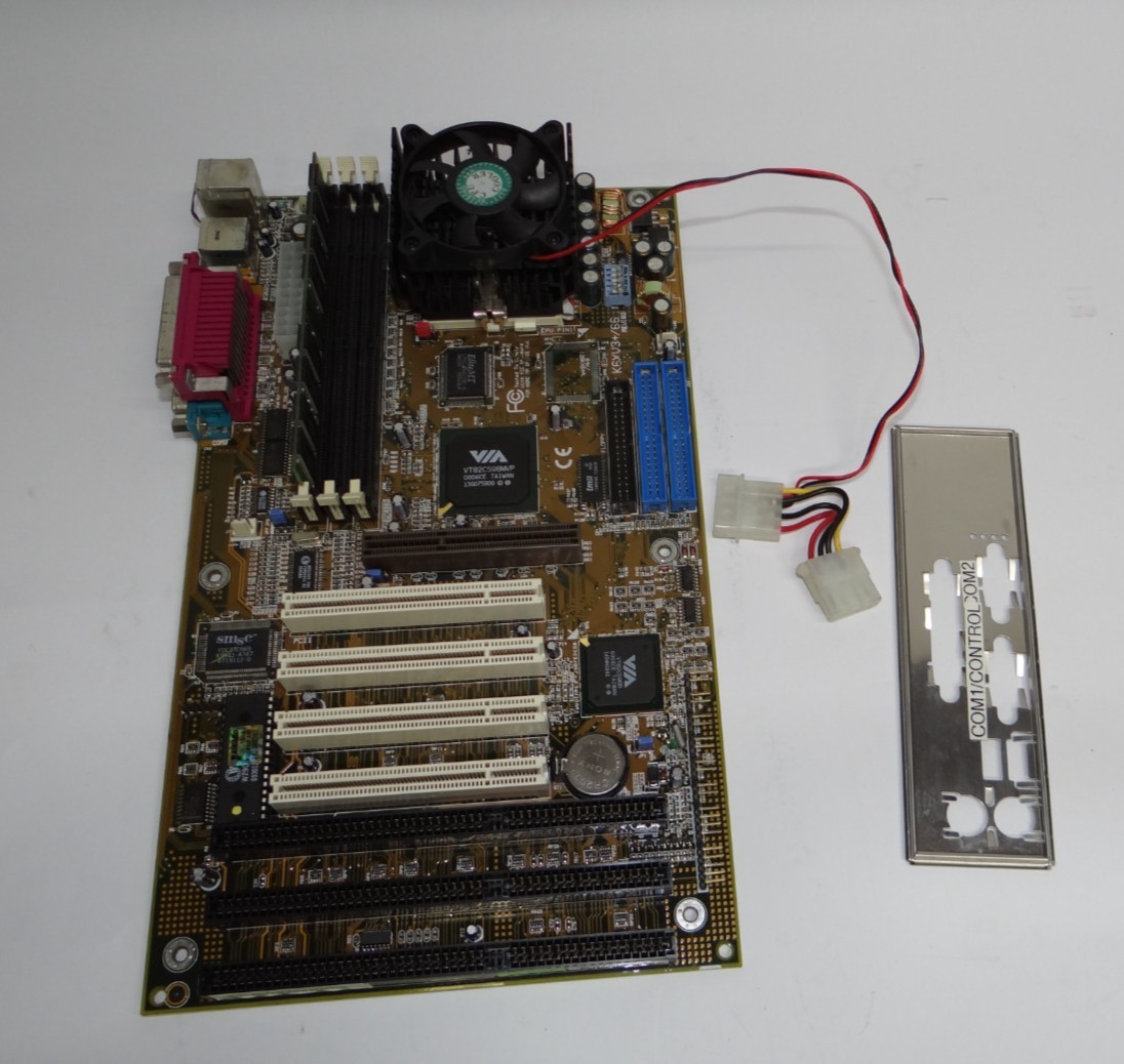 DFI K6XV3+/66 Socket 7 ATX Motherboard AGP AMD K6-2 550MHz 256MB RAM Tested OK