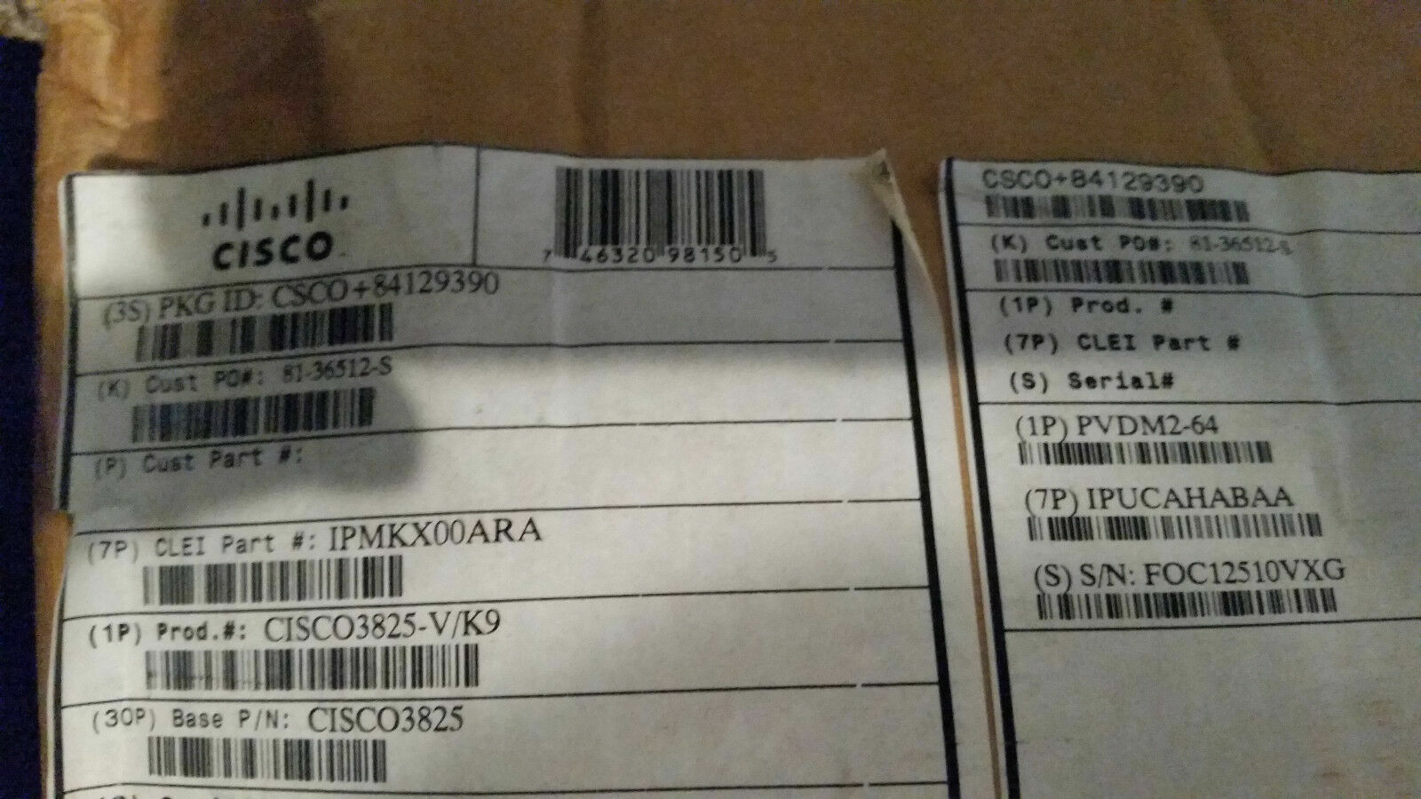 CISCO 3825-V/K9 w/ PVDM2-64 (We buy and sell Cisco)