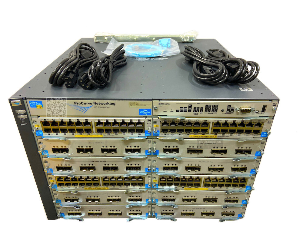 J8698A I LOADED HP ProCurve 5412zl Layer 3 Switch J9538A J9534A 4x J9306A PSU