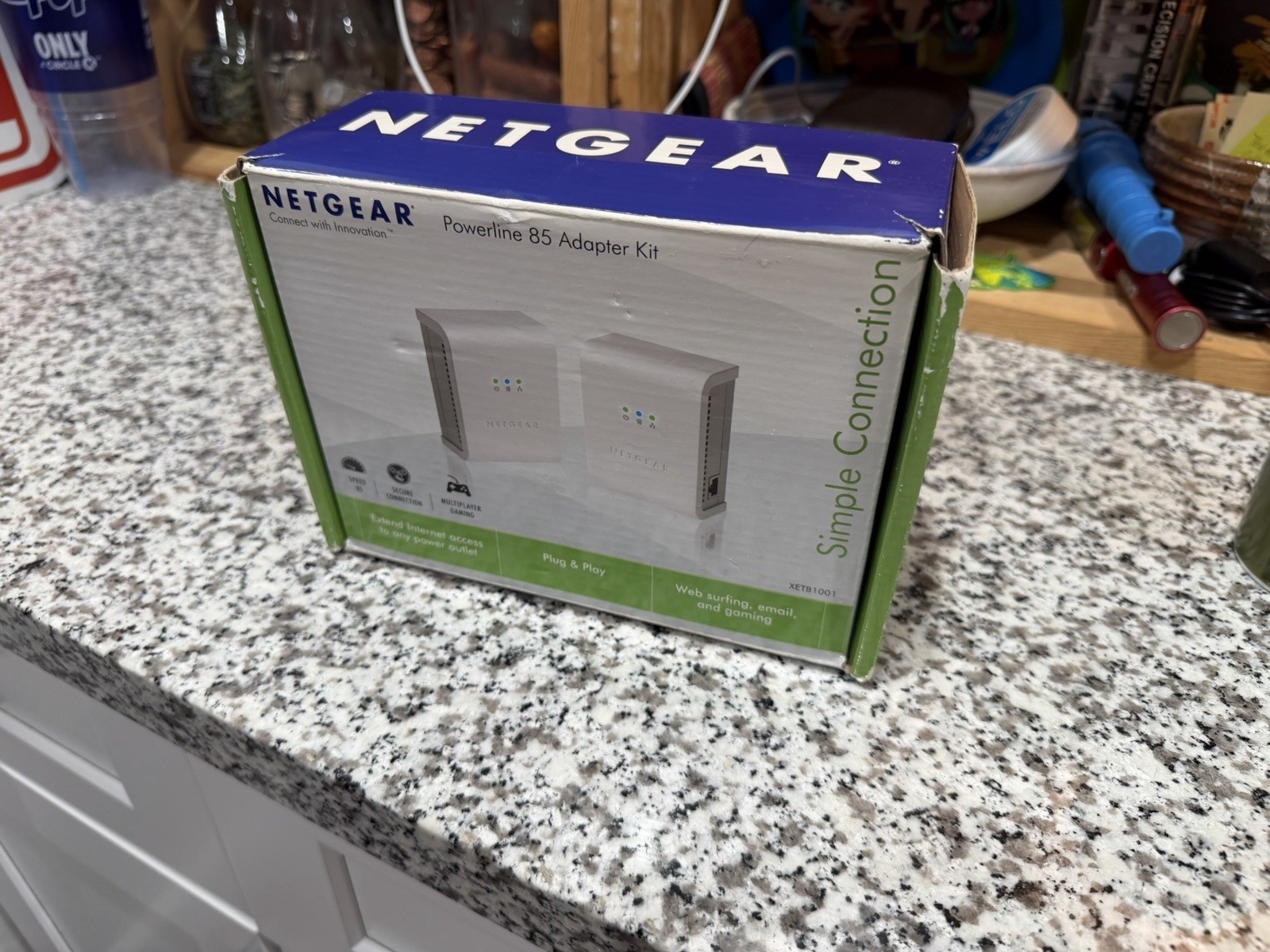 Netgear 4 Port Powerline 85 Adapter Kit Simple Connection XEB1004 - NEW