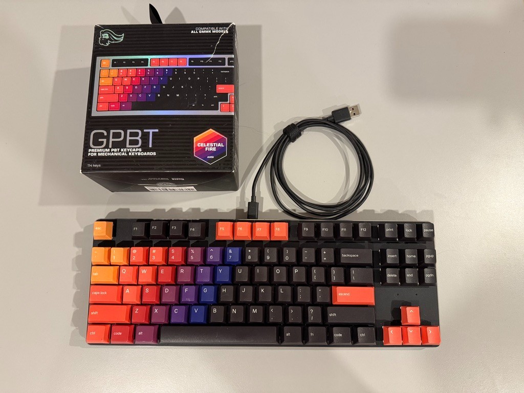 Glorious GMMK2 Compact Mechanical Gaming Keyboard, Black, GPBT Celestial Keycaps