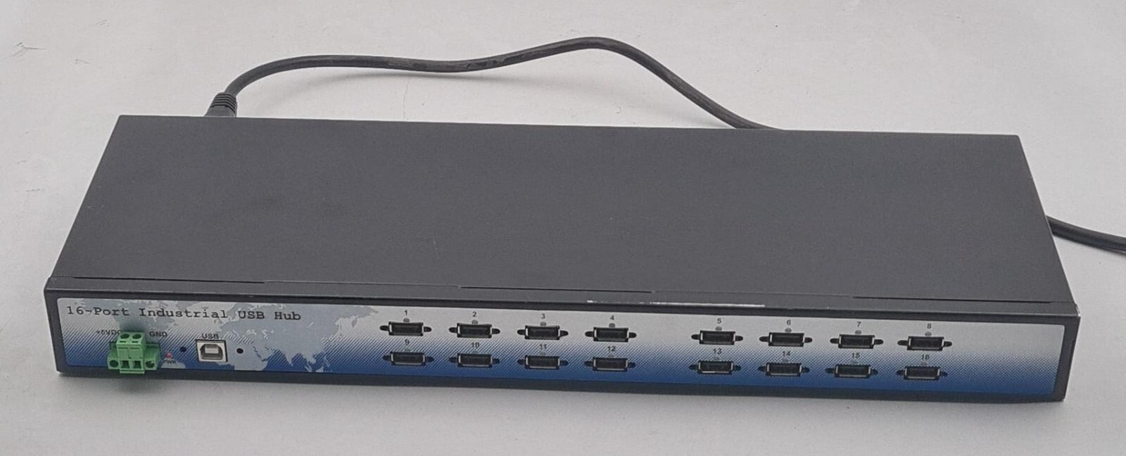 Coolgear 16-Port Industrial USB Hub W/ Rack Mount 