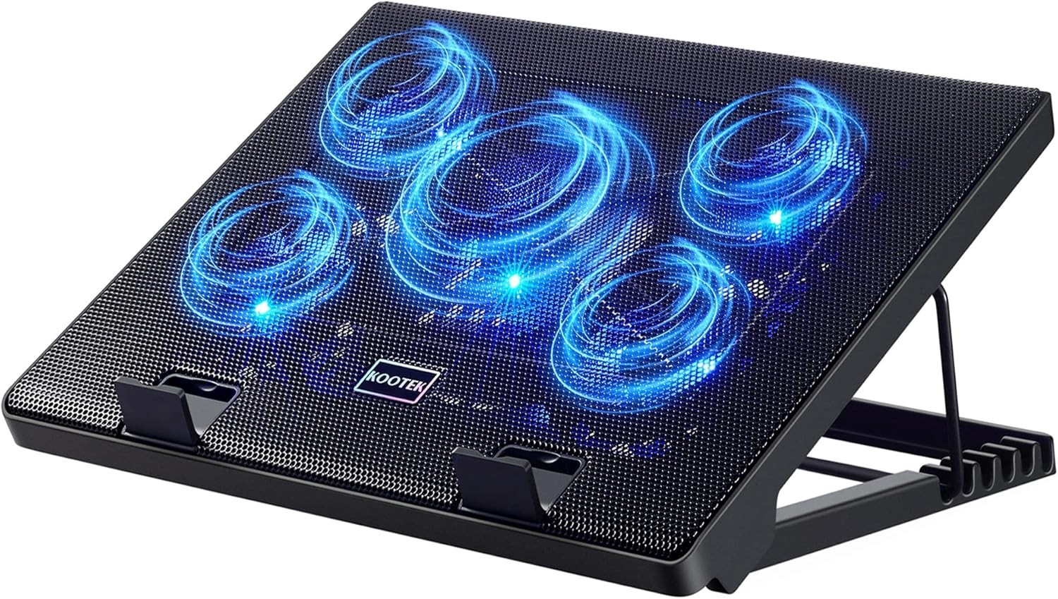 Kootek Laptop Cooling Pad 5 Quiet Fans for 12"-17" Notebooks (Blue)