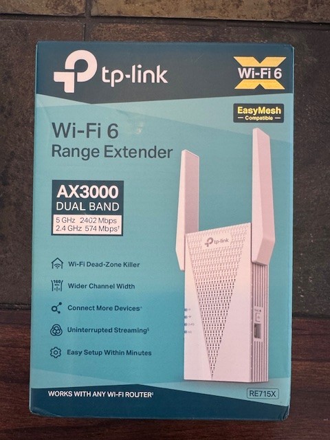 TP-Link AX3000 WiFi 6 Range Extender RE715X Easy Mesh Dual Band