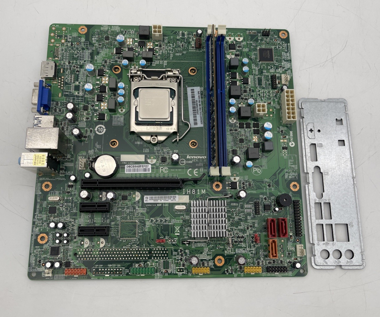 Lenovo ThinkCentre E73 Motherboard 00KT254 w/ i5-4460s SR1QQ 2.90GHz 4GB RAM IO