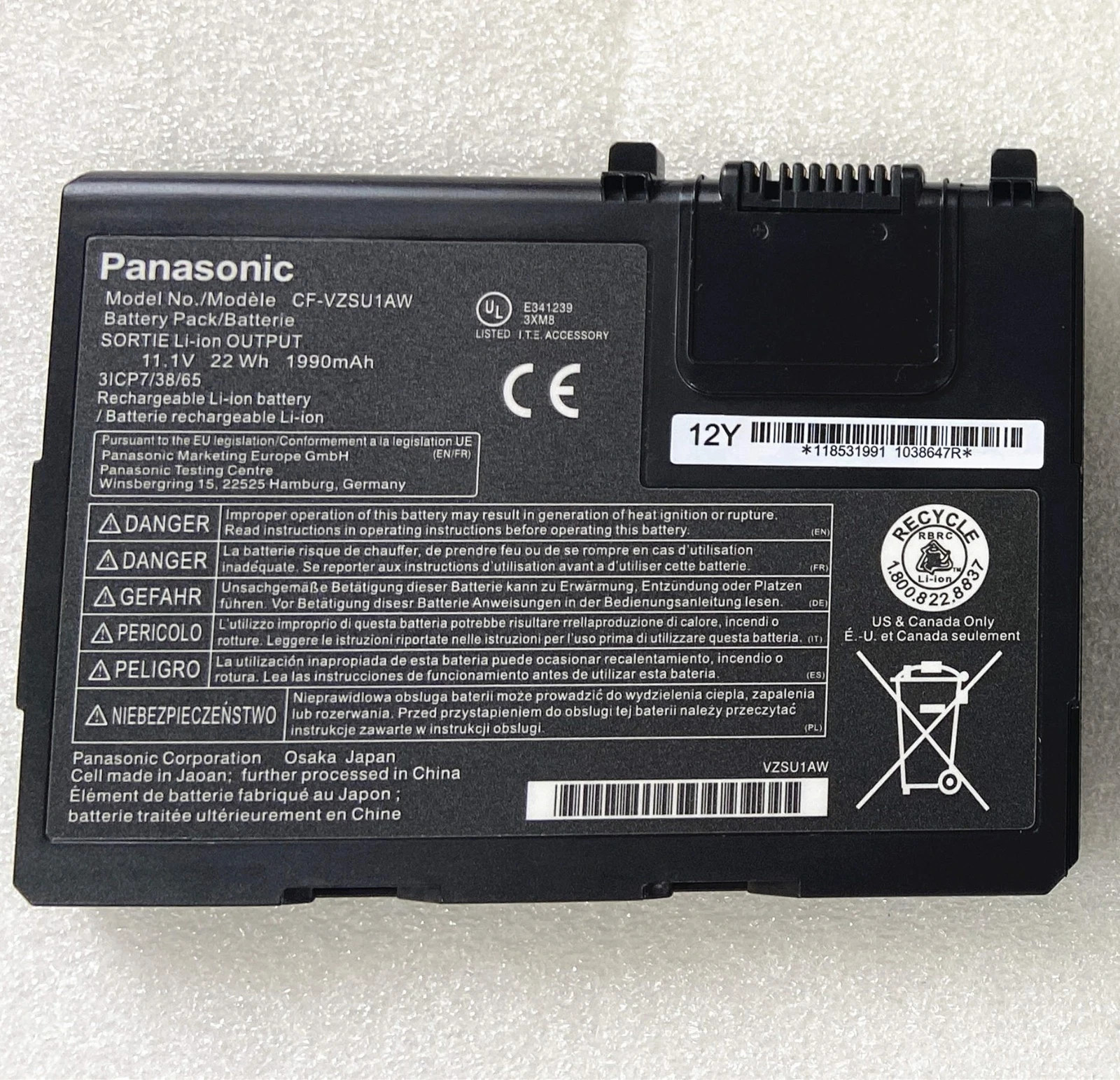 Genuine CF-33 Battery Panasonic CF-VZSU1AW Standard CF33 Toughbook US