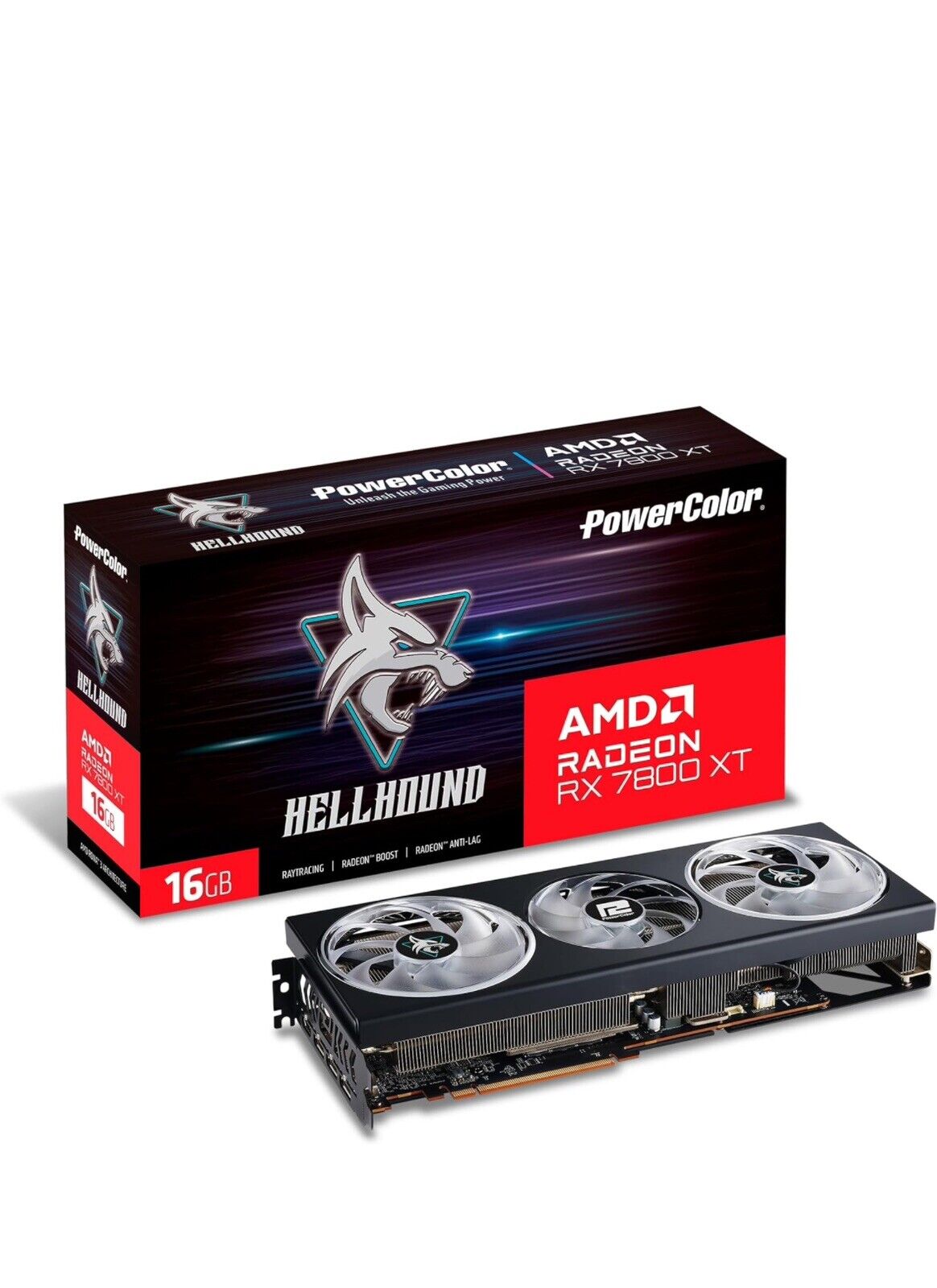 PowerColor Hellhound Radeon RX 7800 XT 16GB GDDR6 PCIe 4.0 Graphics Card GPU