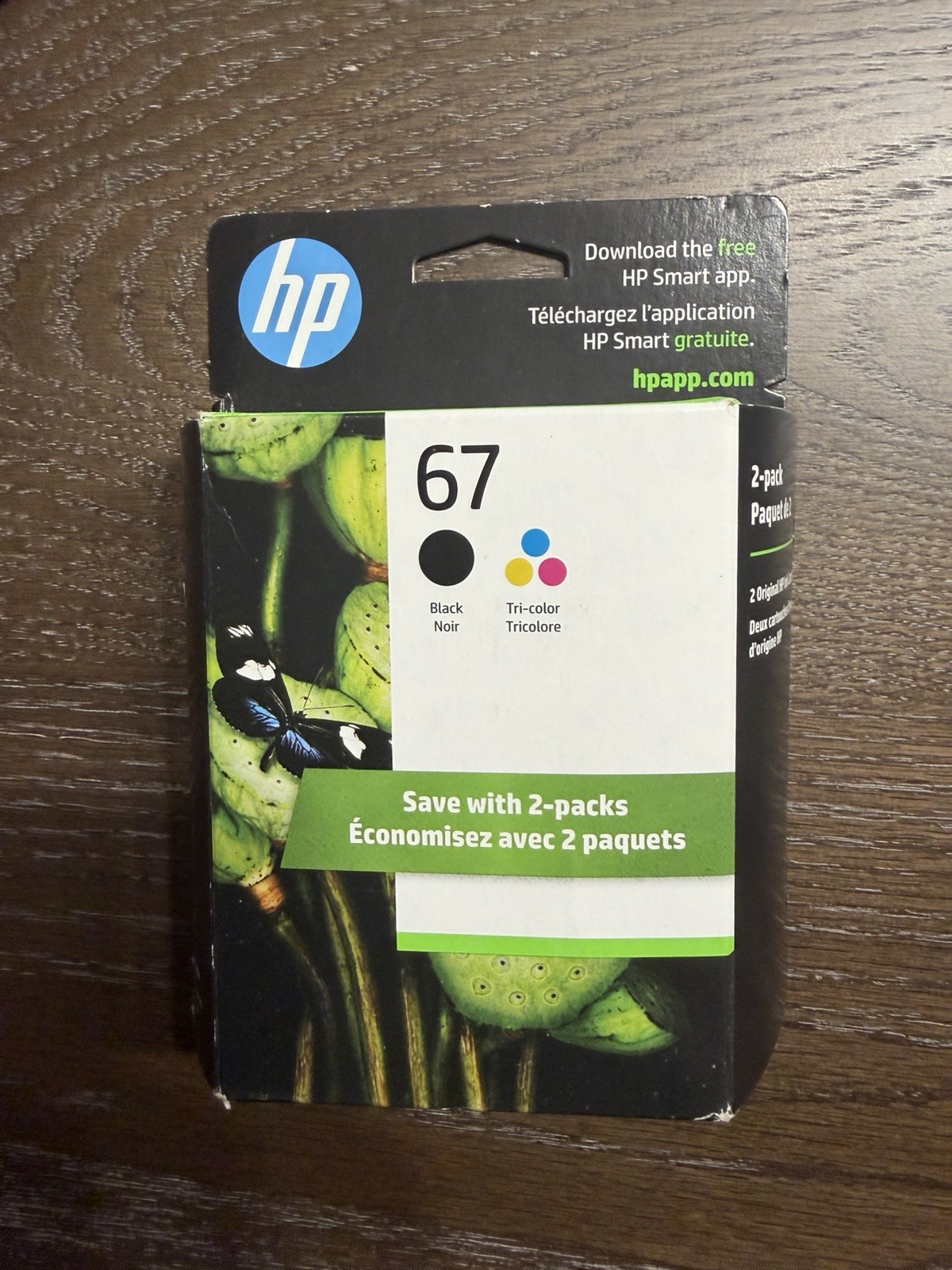 HP 67 Black & Tri-Color Ink Cartridges Combo Pack New OEM Expires 2027
