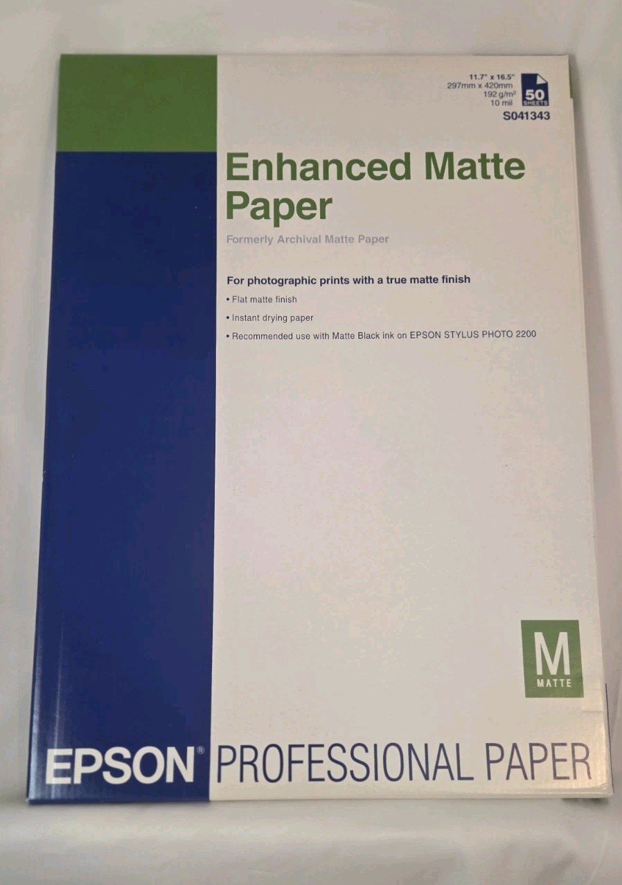 Epson Professional Enhanced Matte Paper,  50 Sheets