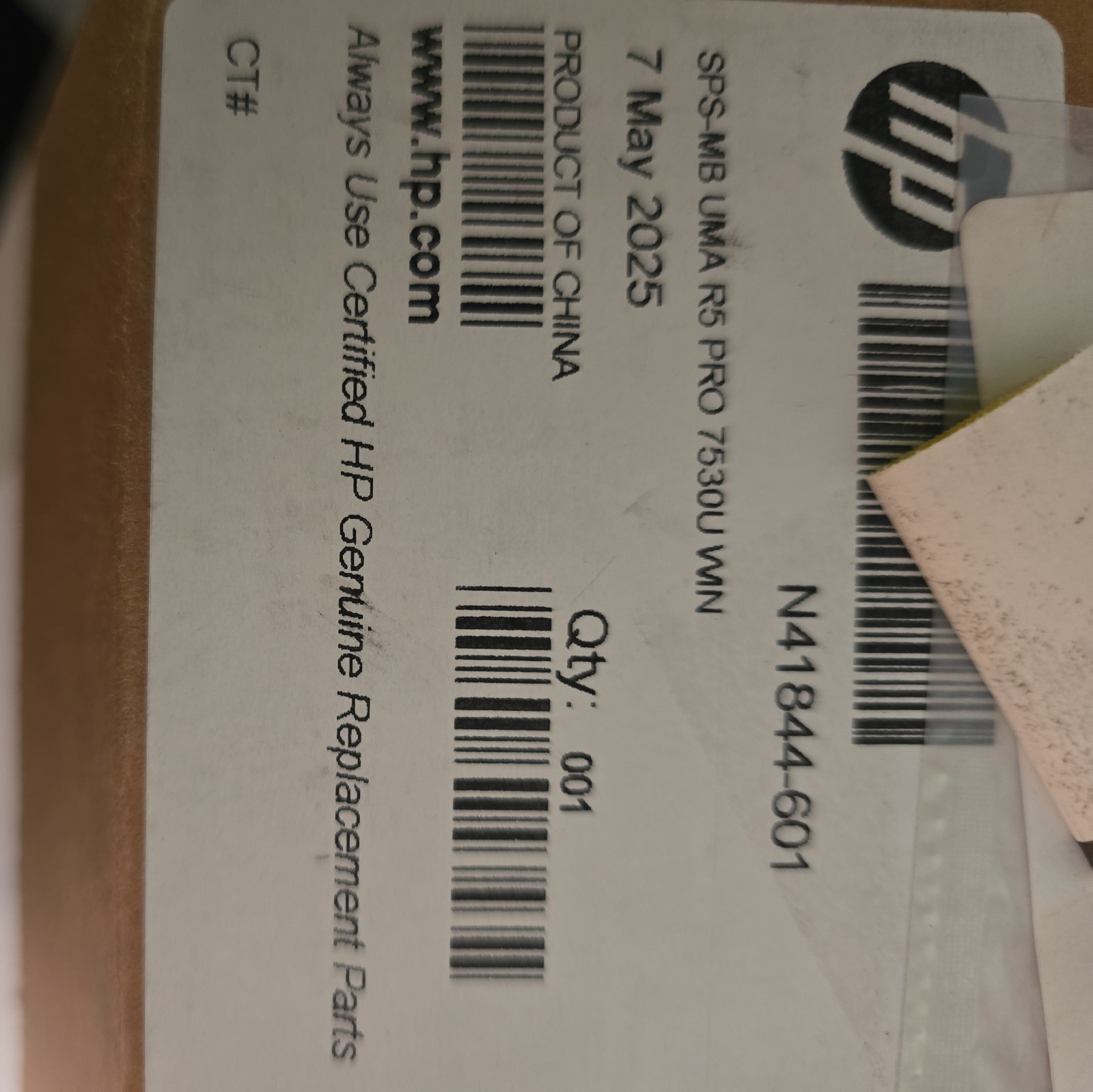  - HP Genuine - N41844-601-HP SPS-MB UMA R5 PRO 7530U WIN
