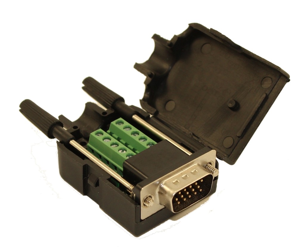 VGA HD15 Male to Solder Terminal Cable Connector Extension Ltd Lifetime Warranty