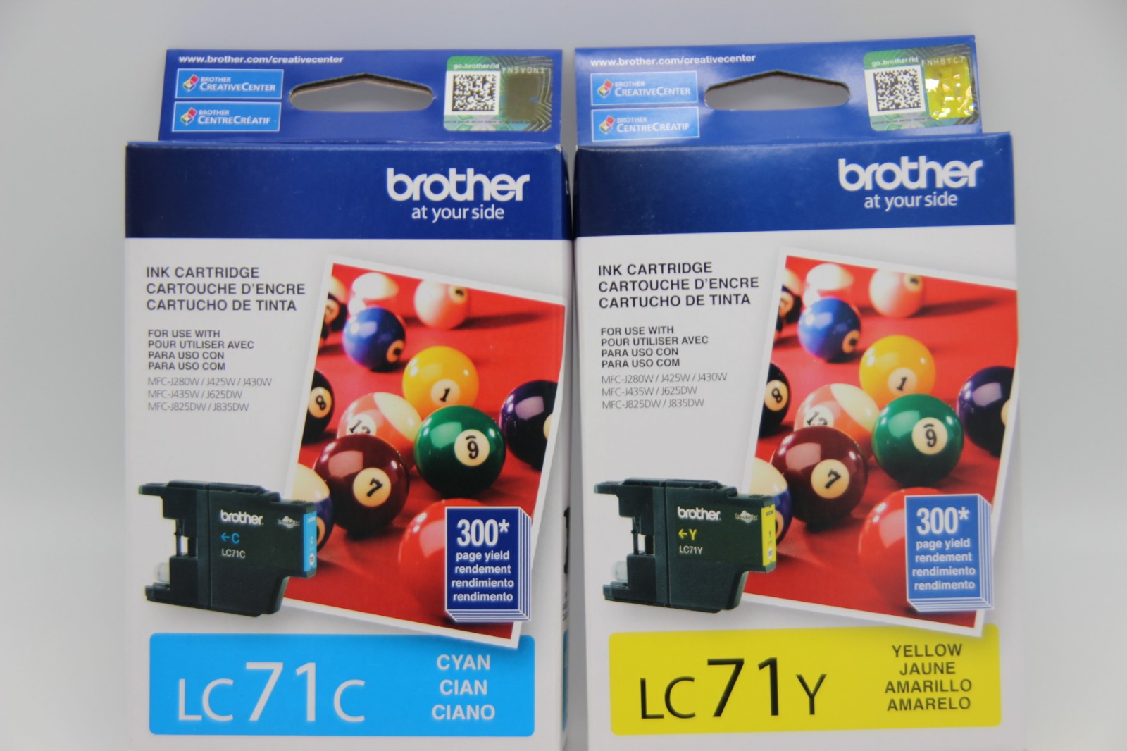 NEW Genuine Brother LC71C Cyan + LC71Y Yellow Ink Cartridges LC71