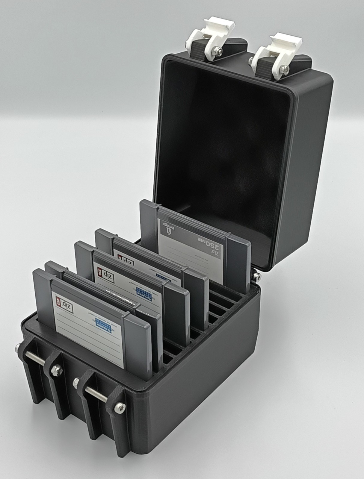 Rugged Protective Carrying Case for Zip Disks - Holds 12 Disks