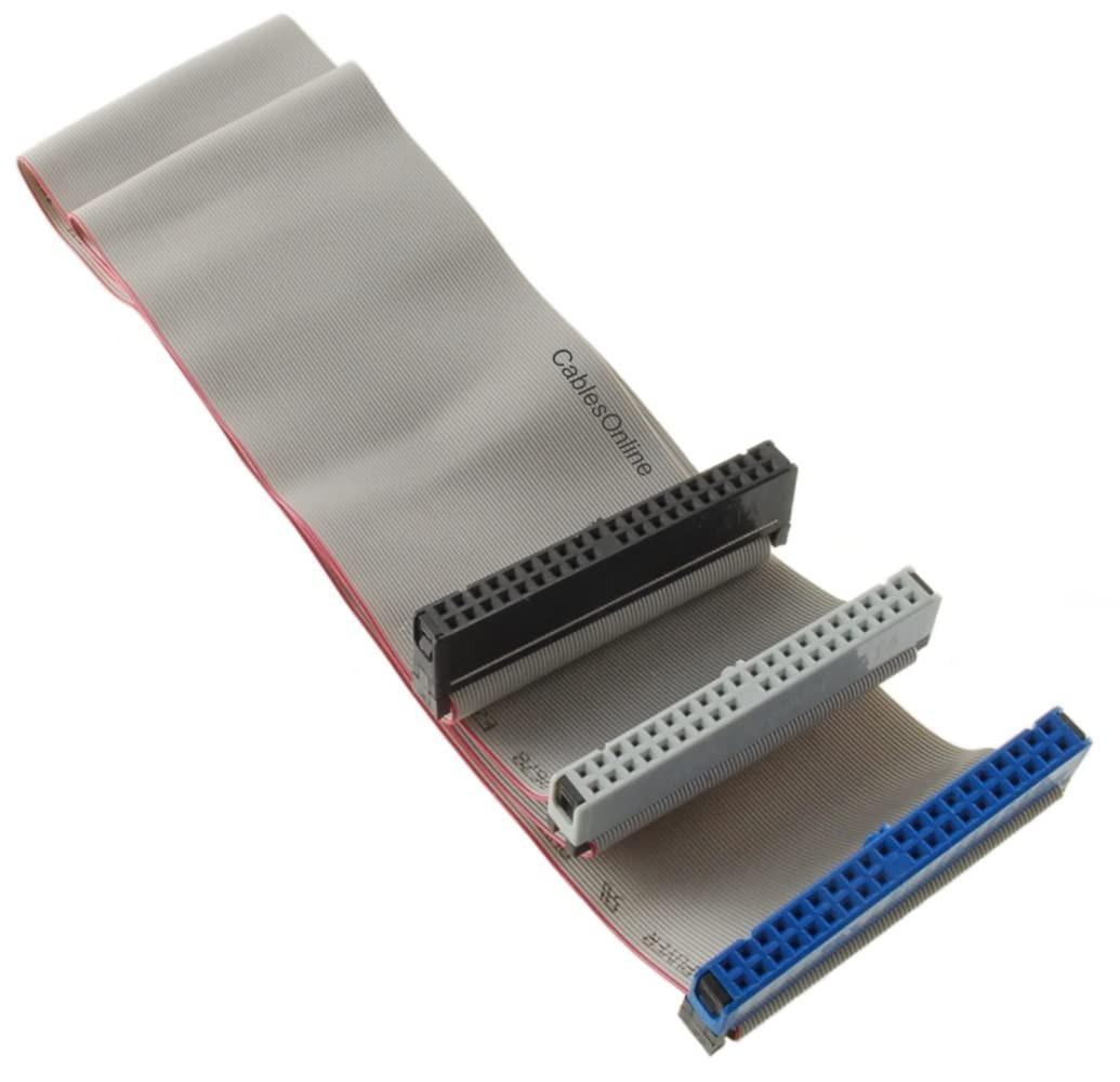 Cablesonline, 24-Inches 40-Pin/80-Wires Ultra ATA 2-Drive 3-Connectors IDE Ribbo