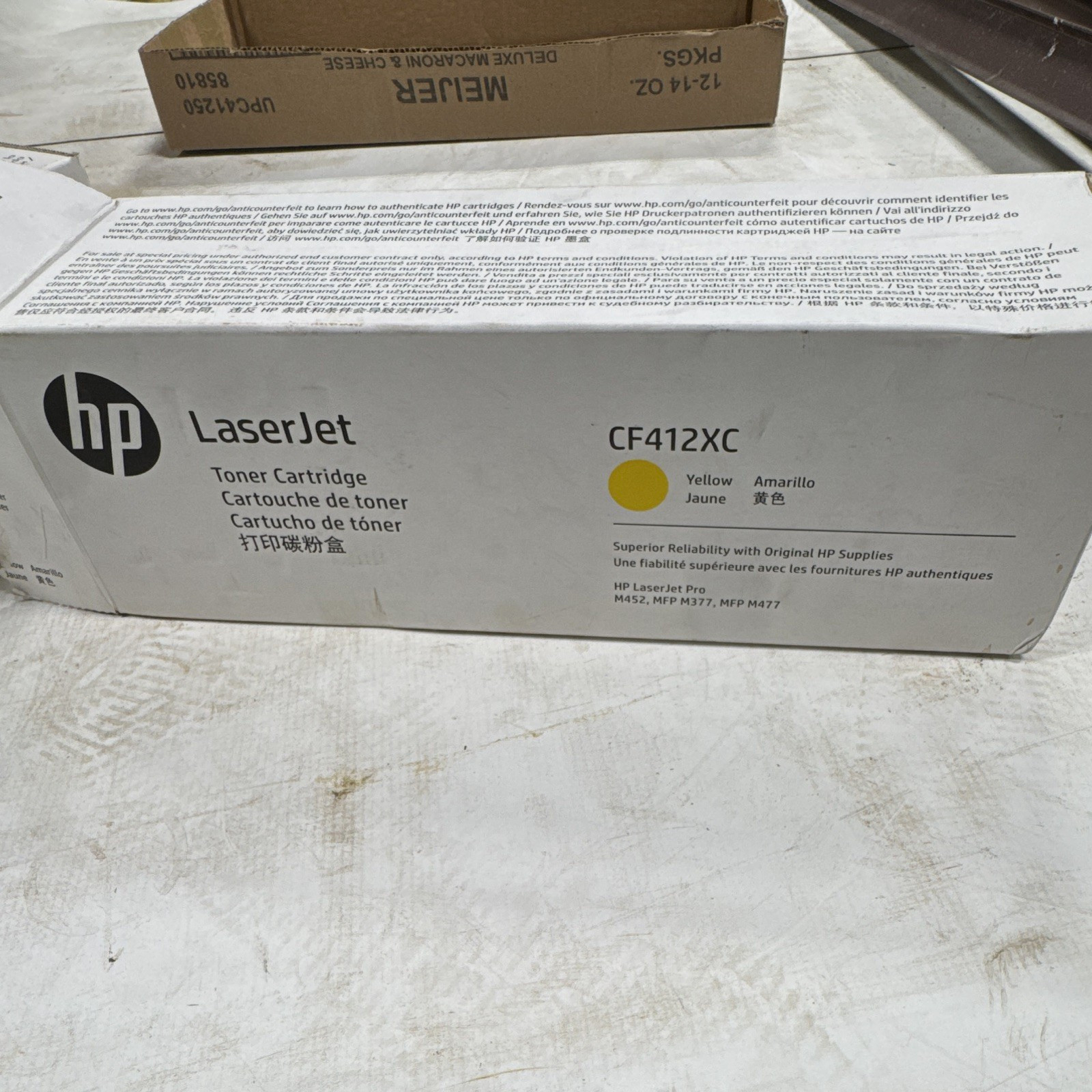 HP Genuine LaserJet Toner Cartridges CF412XC Yellow & CF380XD Black