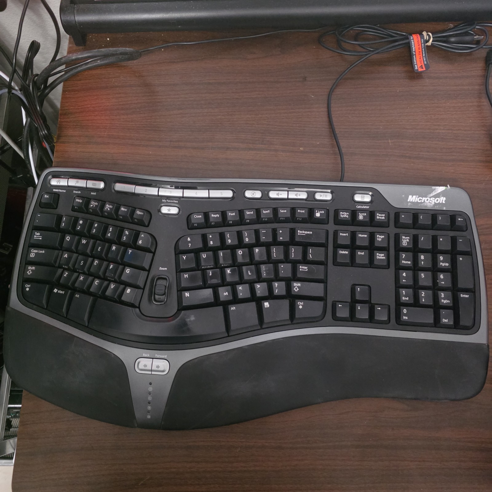 Microsoft Natural Ergonomic Keyboard 4000 V1.0 Model 1048 USB Tested Working