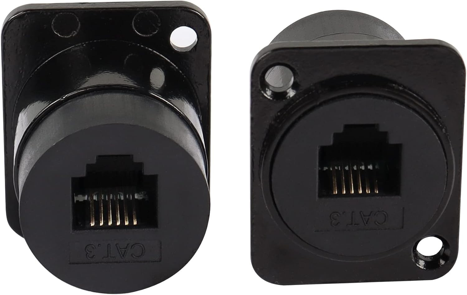 RJ11 RJ12 6P6C Panel Mount Feedthrough Connector, XLR D-Type Phone Jack