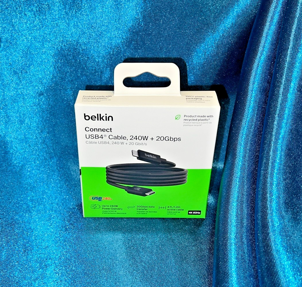 Belkin 4FT Connect USB4 Cable – 240W + 20Gbps - INZ004tt1.2MBK