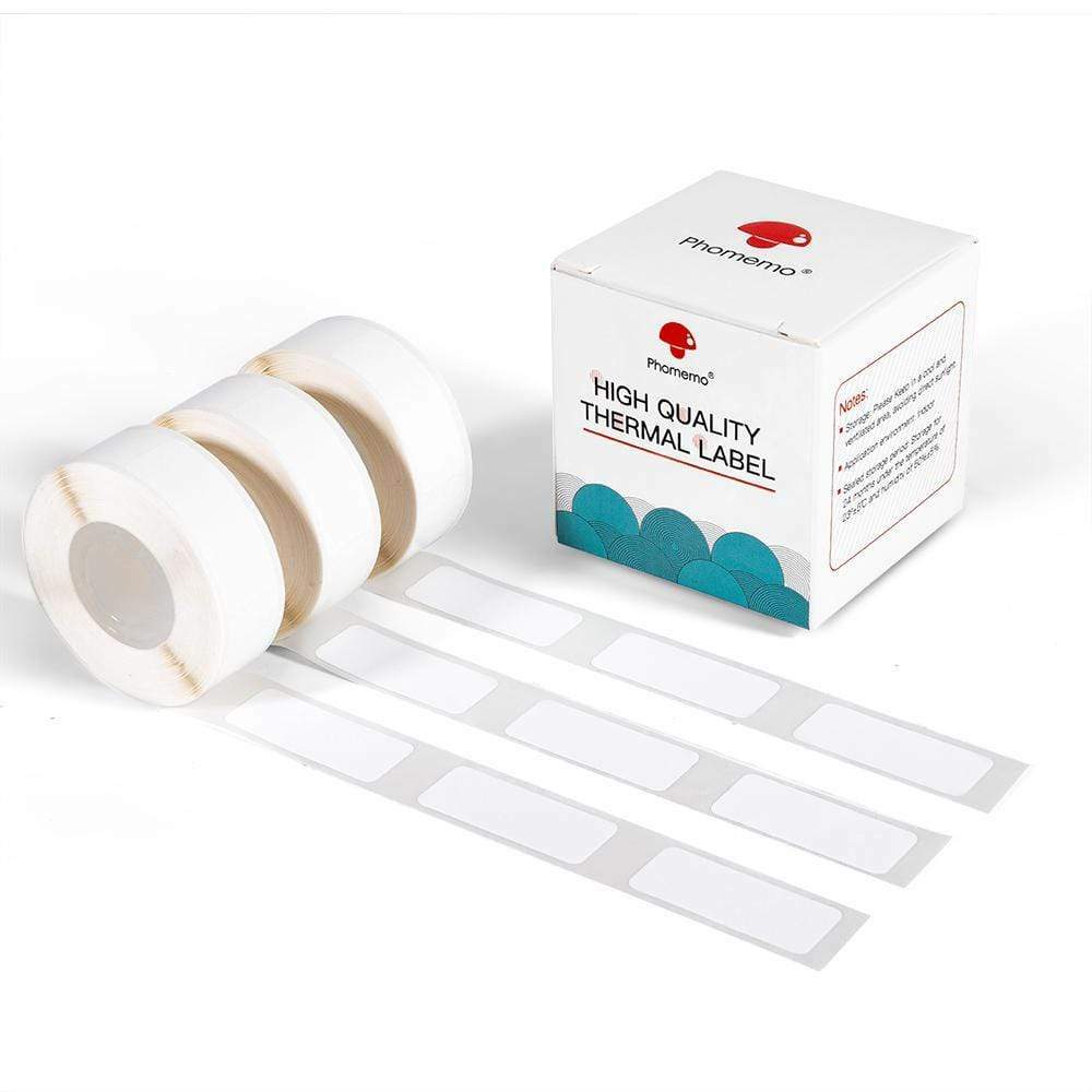 3 Rolls Adhesive Thermal Paper Sticker Label for Phomemo D30 Wireless Printer