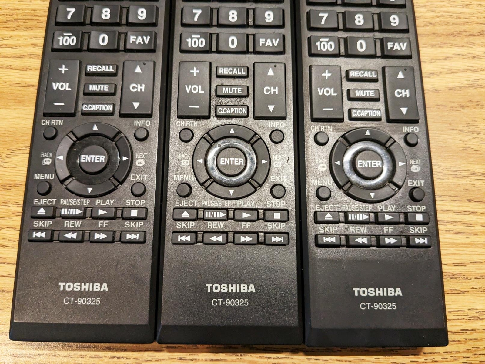 Lot of 3 - Toshiba 32C100U1 32" TV Genuine Toshiba Remote Control - CT-90325