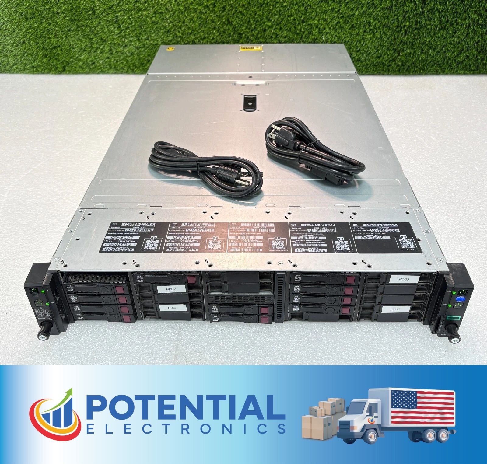HP Apollo R2600 Gen10 Server w/ 4x Nodes 8x INTEL CPU 4x CX556A Card NO RAM
