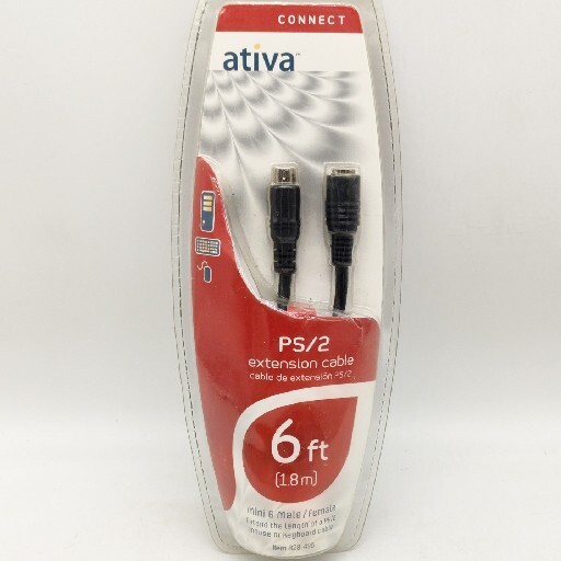 PS/2 Mini Male Female Monitor Extension Cable 6ft 