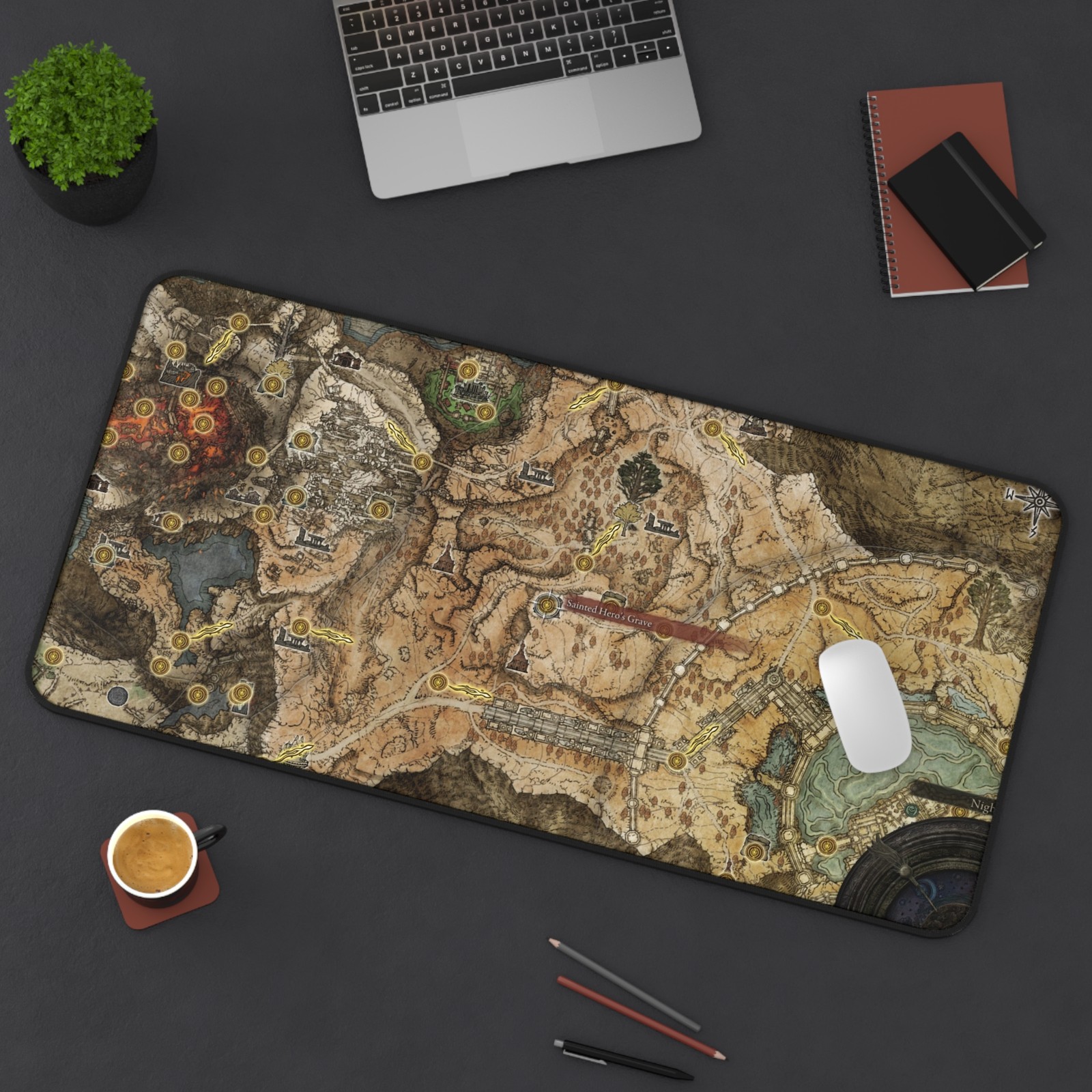 Elden Ring World Map Desk Mat | Gaming Mousepad