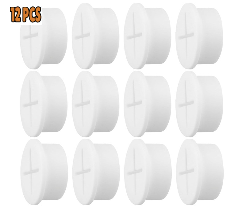 12 Pack 1" Flexible Rubber Desk Grommets Silicone Cable Cord Grommet for Table