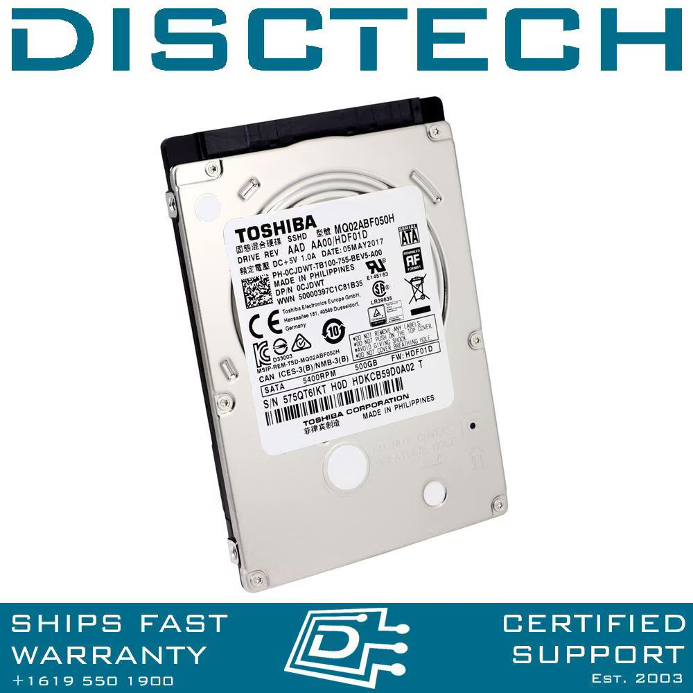 Toshiba MQ02ABF050H 500GB 5.4K 6Gbps SATA Hard Drive MG06ACA Series Mobile HDD