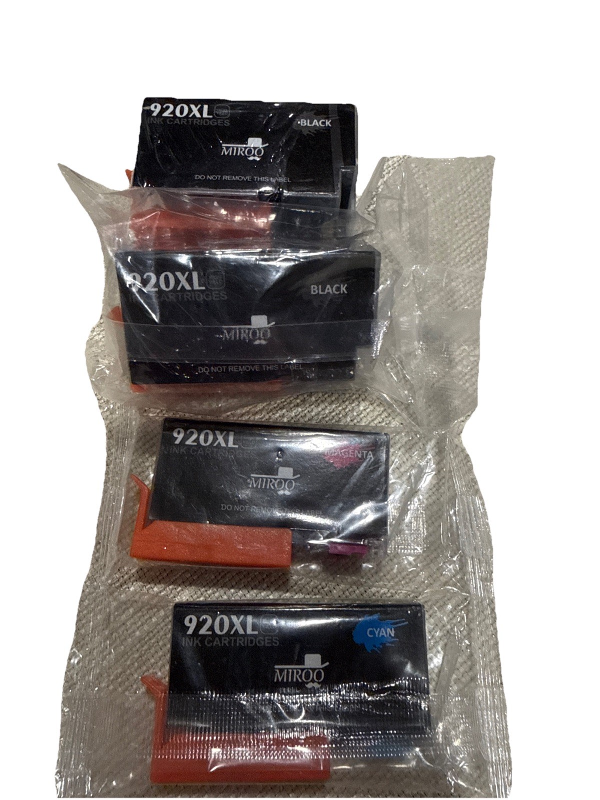 Lot Of 4 Ink Cartridges- Two 920 Black XL 1 920 XL Magenta 1 Cyan Office Jet