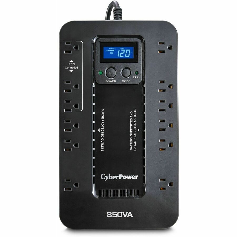 CyberPower EC850LCD Ecologic 850VA/510W Energy Efficient LCD Desktop ECO UPS
