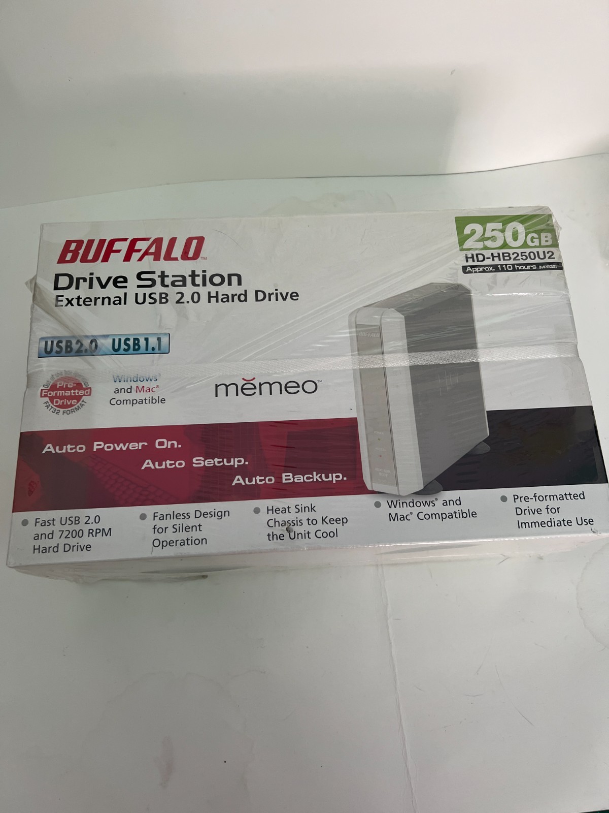 Buffalo DriveStation HD-HB250U2 250GB USB 2.0 External Hard Drive Open Box