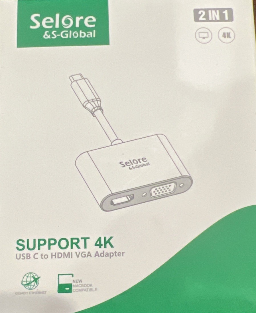 Selore&S-Global USB C to Dual HDMI Adapter 4K @60hz, Type C to HDMI Converter