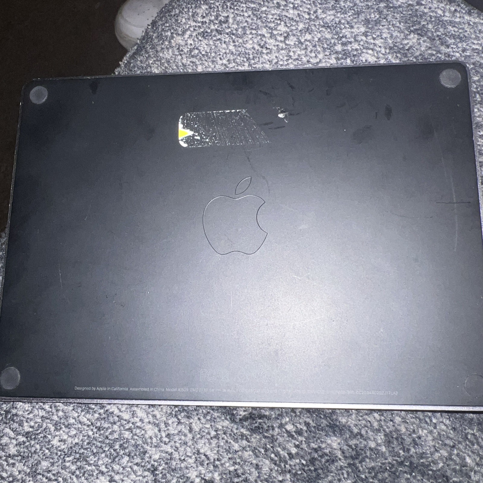 Apple Magic Trackpad - Black Multi-Touch Surface A1535 Works But Has A Crack