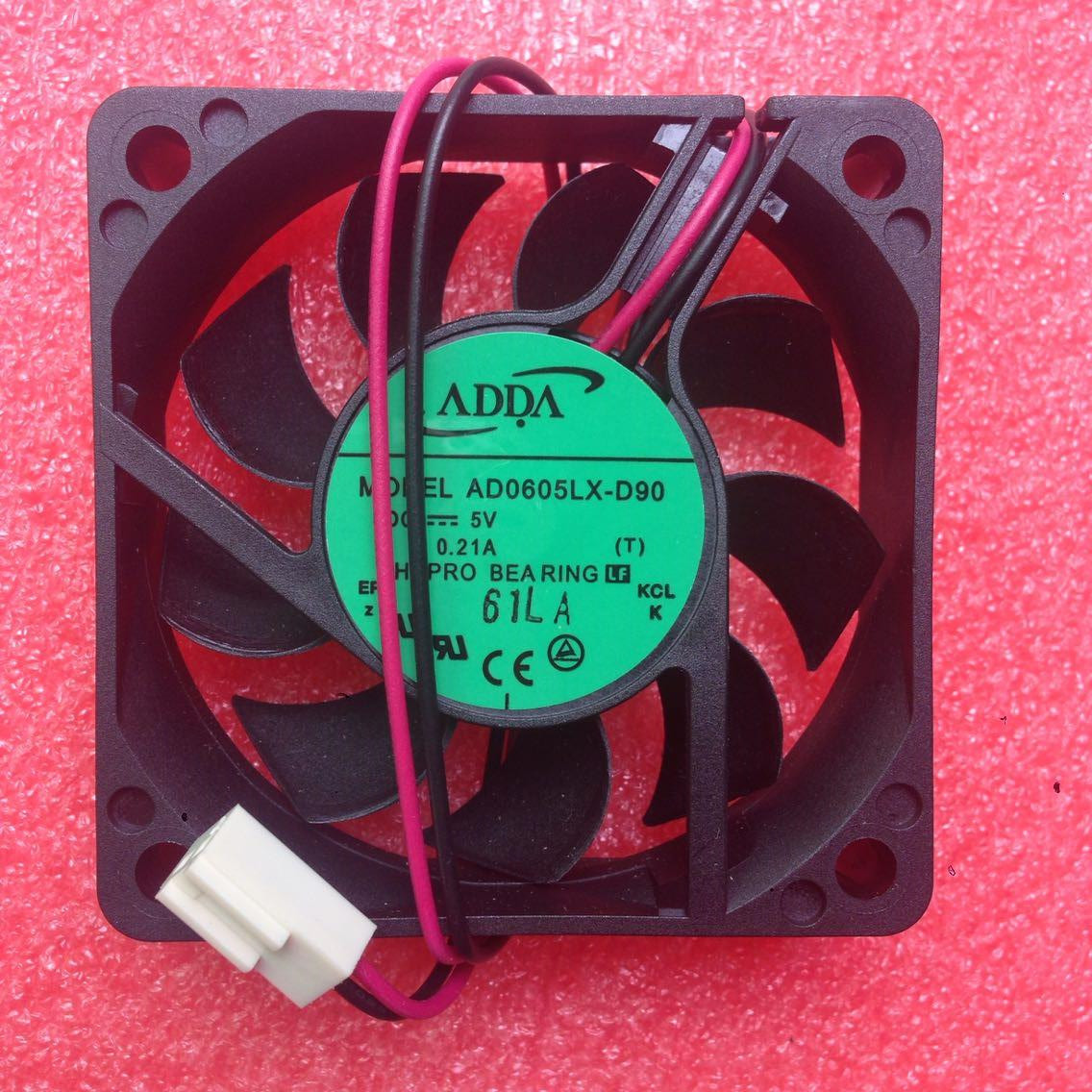 NEW ADDA AD0605LX-D90 DC 5V 0.21A 2-pin 60x60x15mm Server Square Cooling Fan