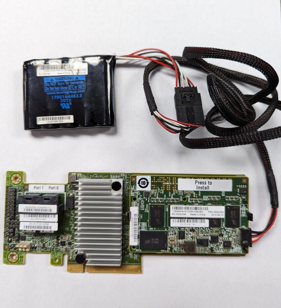 IBM 46C9111 SERVERAID M210 SAS/SATA CONTROLLER 46C9110 W/1GB CACHE 44W3393