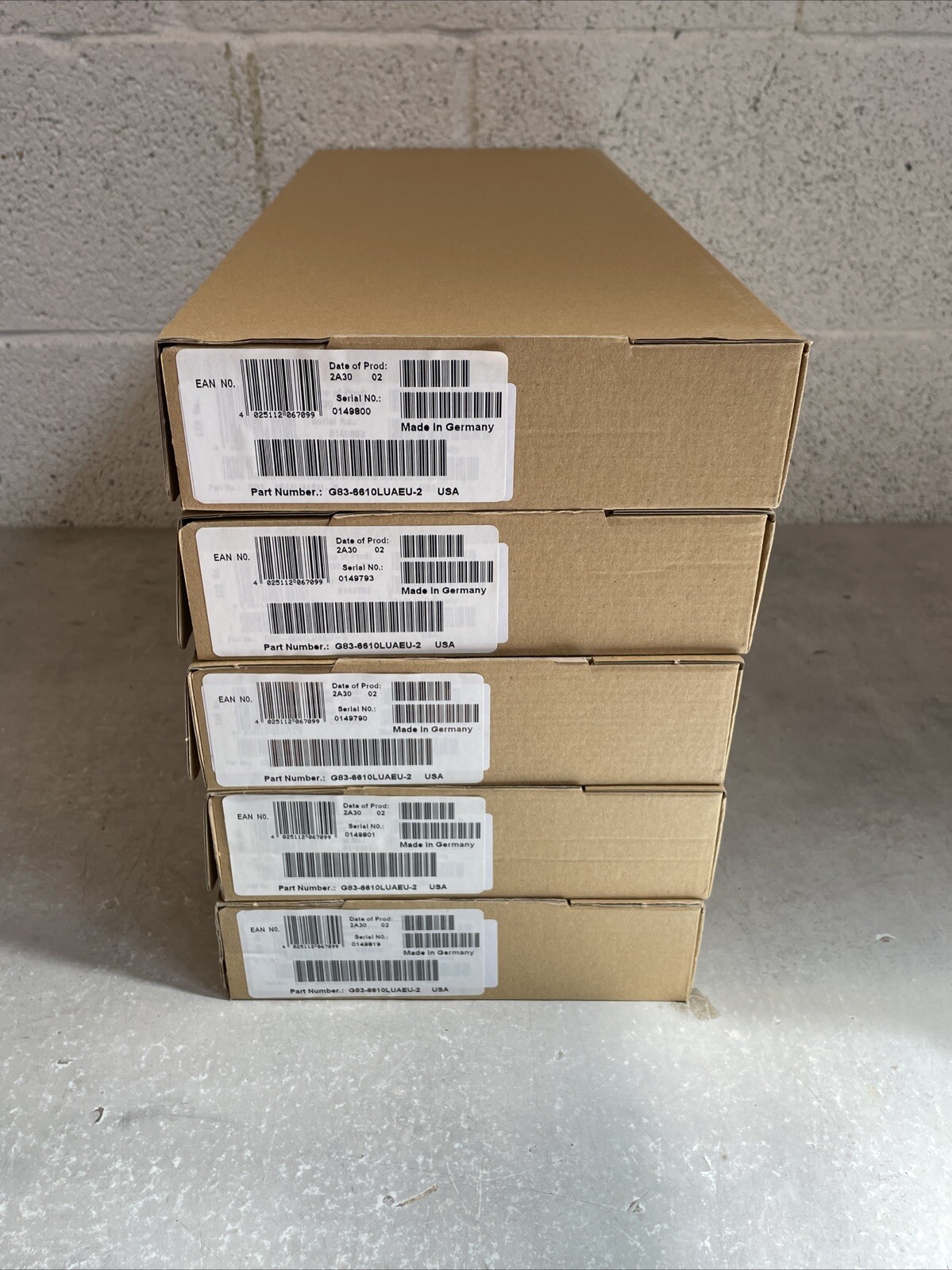 Lot of 5 - NEW Cherry Slim Line G83-6610LUAEU-2 Wired USB with Smart Card Black