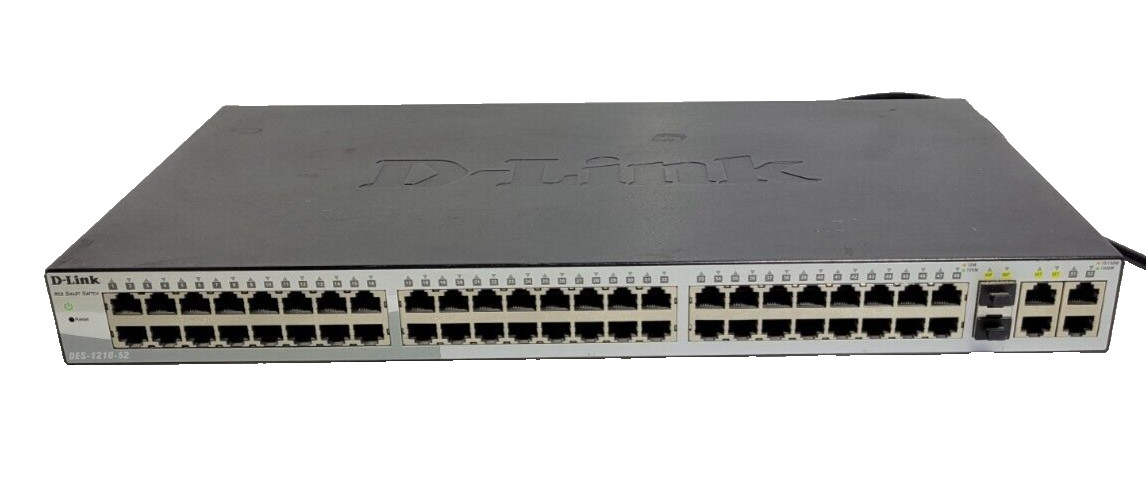 D- LINK DES-1210-52 WEB SMART SWITCH 10/100M 1000M MODULE DES-120 SERIES USED