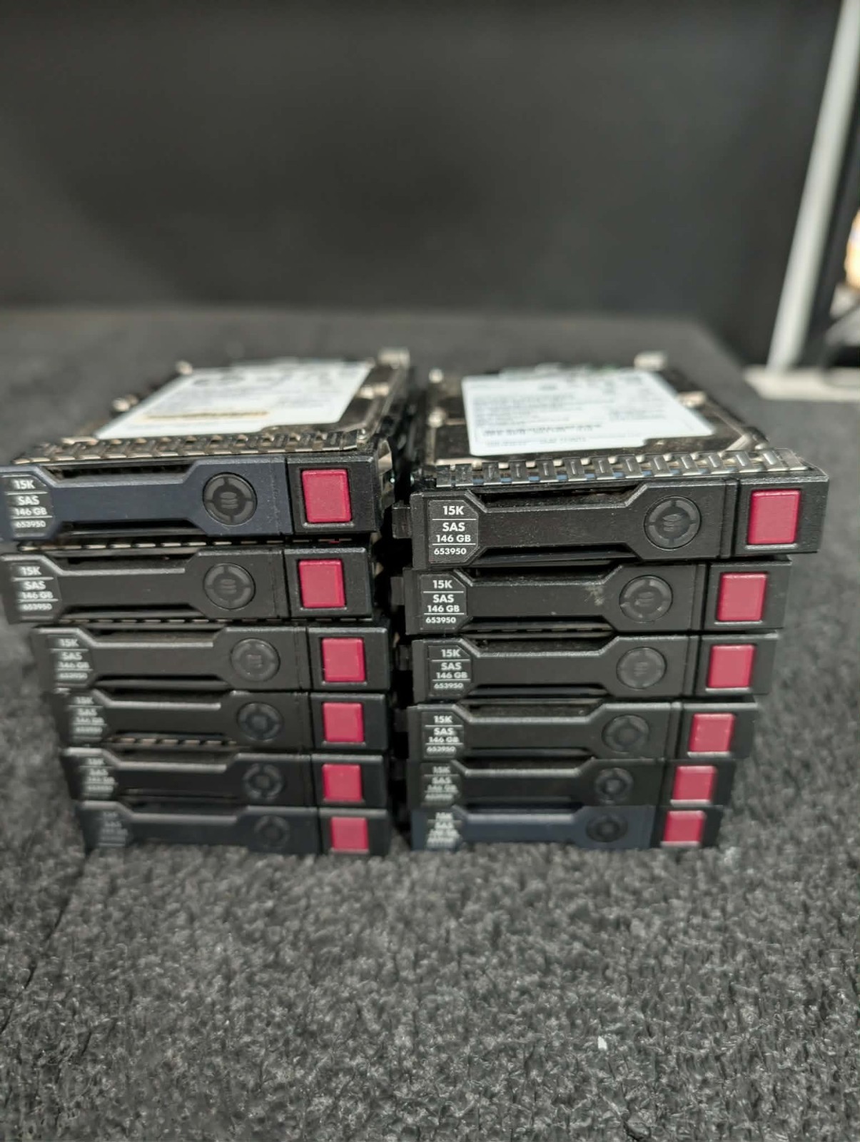 Lot 12 HP 627114-001 EH0146FBQDC 146GB 15K RPM 64MB 6 Gbps SFF SAS 2.5" HDD
