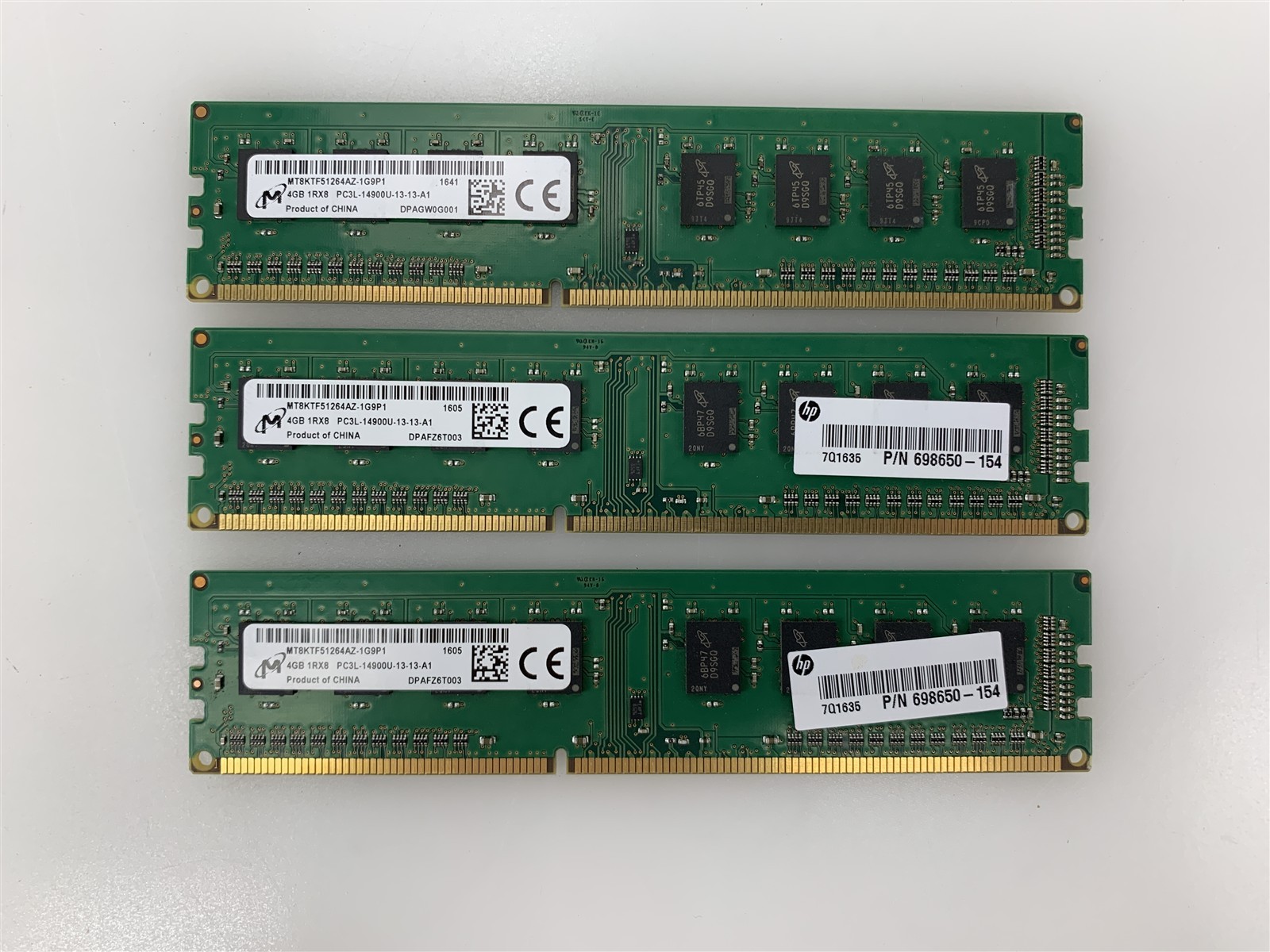 Micron 12GB (3x4GB) 1Rx8 PC3L-14900U-13-13-A1 MT8KTF51264AZ-1G9P1 Desktop RAM