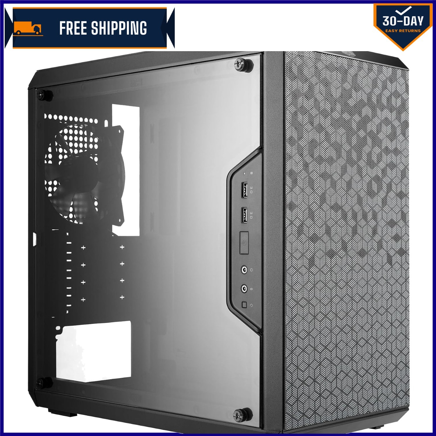 Master Box Q300L Micro-ATX Case - Superior Airflow & Stunning Transparent Design