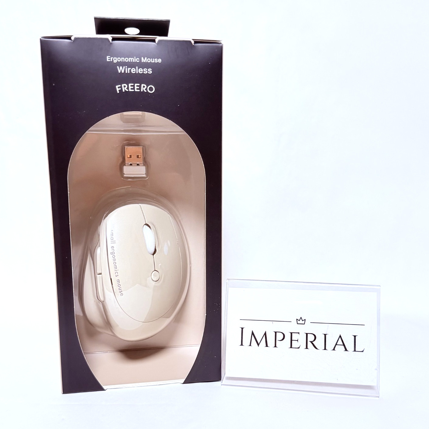 Sanwa Supply Silent Wireless Ergonomic Mouse 5 Buttons Beige MA-EWBS522BG